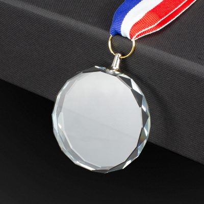 Medalla Cristal “Diamond” con cinta tricolor
