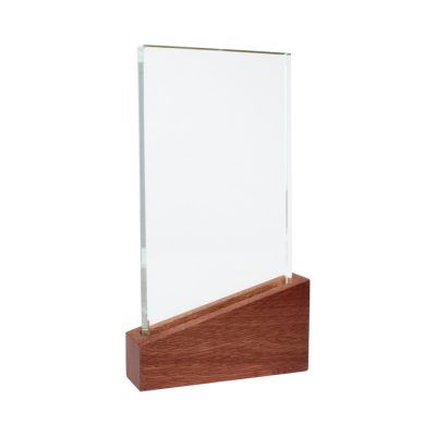 Trofeo Galvano de Madera y Cristal “Lido”