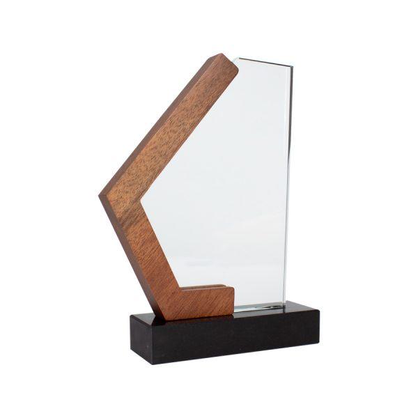 Trofeo Galvano de Madera, Mármol y Cristal "Mercx" - Imagen 2