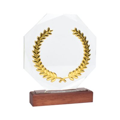 Trofeo Galvano de Madera, Cristal y Acero “Phelps”
