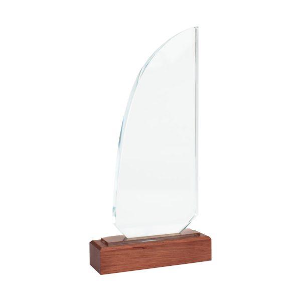 Trofeo Galvano de Madera y Cristal "Sail" - Imagen 2
