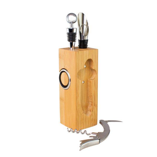 Set de Vino rectangular de Bamboo - Imagen 2