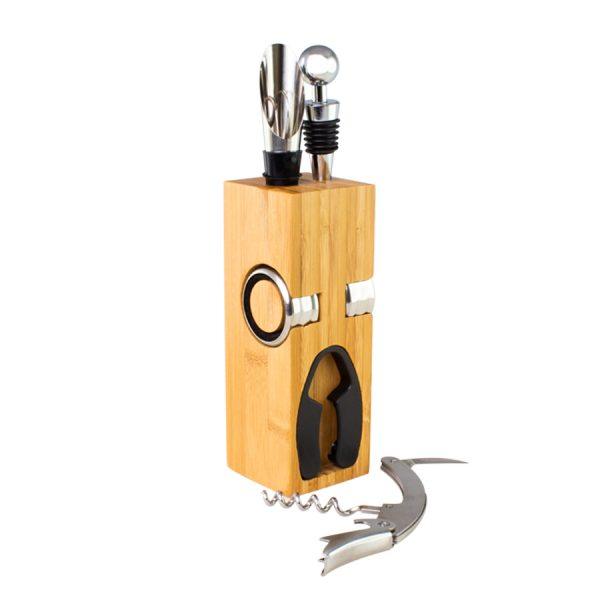 Set de Vino rectangular de Bamboo - Imagen 3