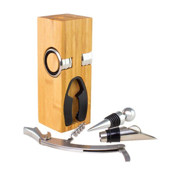 Set de Vino rectangular de Bamboo - Imagen 4