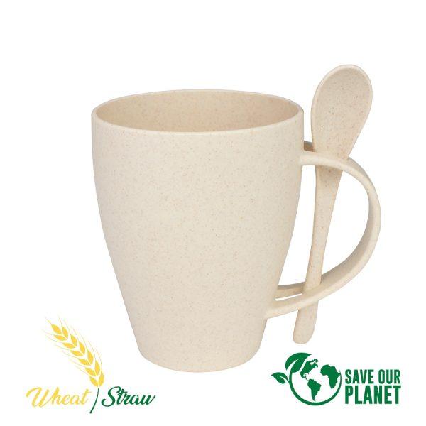 Mug de caña de Trigo con Cuchara 400cc - Imagen 10