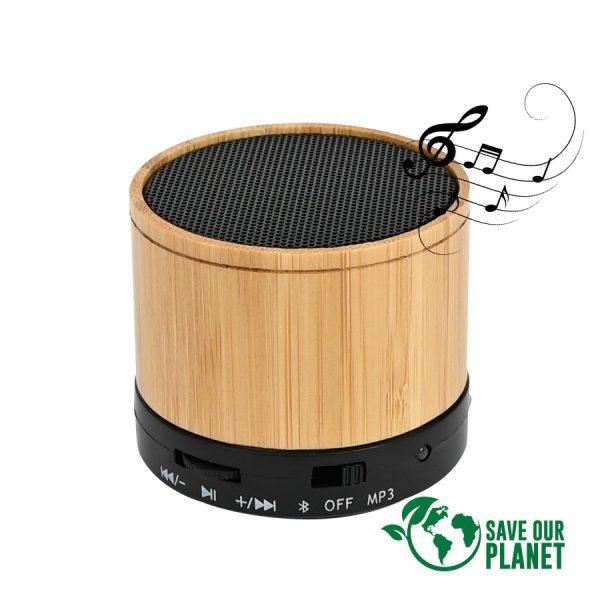 Parlante Altavoz Bluetooth de Bamboo "WAVE" - Imagen 4