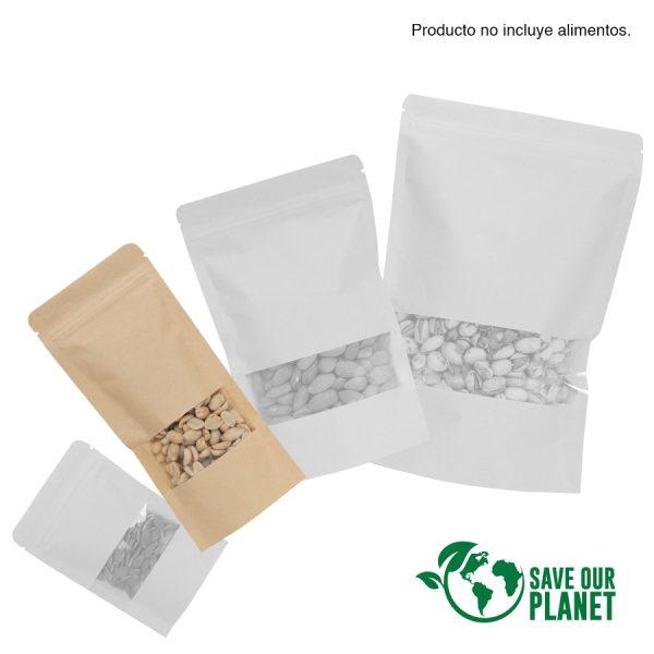 Bolsa doypack 250ml de papel kraft, para Alimentos - Imagen 3