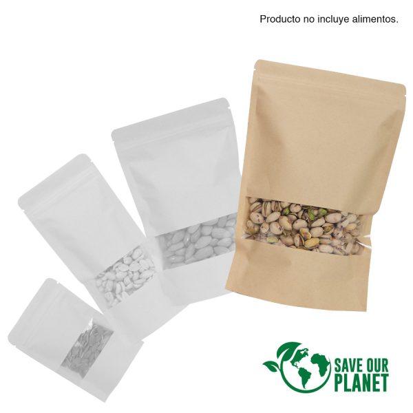 Bolsa doypack 1500ml de papel kraft, para Alimentos - Imagen 3