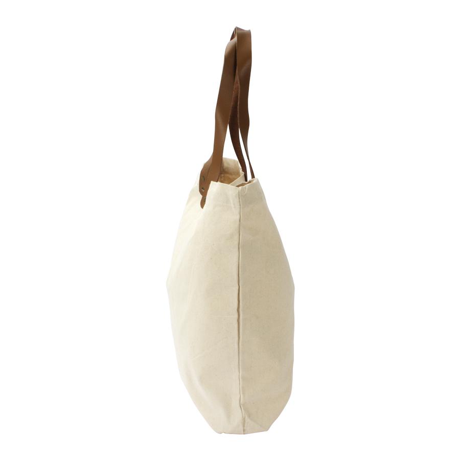 Bolsa de Compras 10oz Canvas asas Cuero - Imagen 3