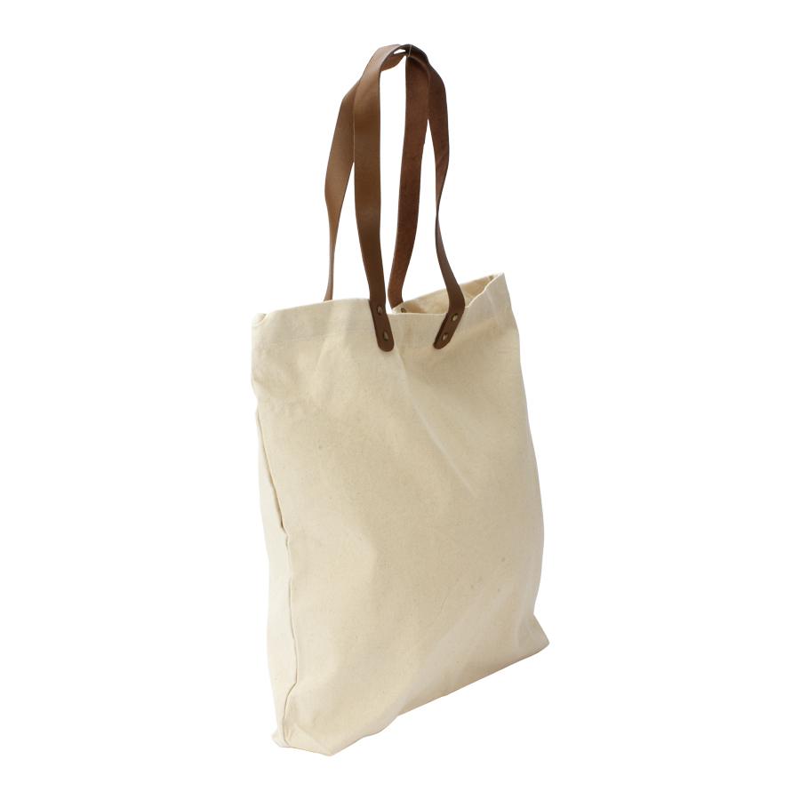 Bolsa de Compras 10oz Canvas asas Cuero - Imagen 4