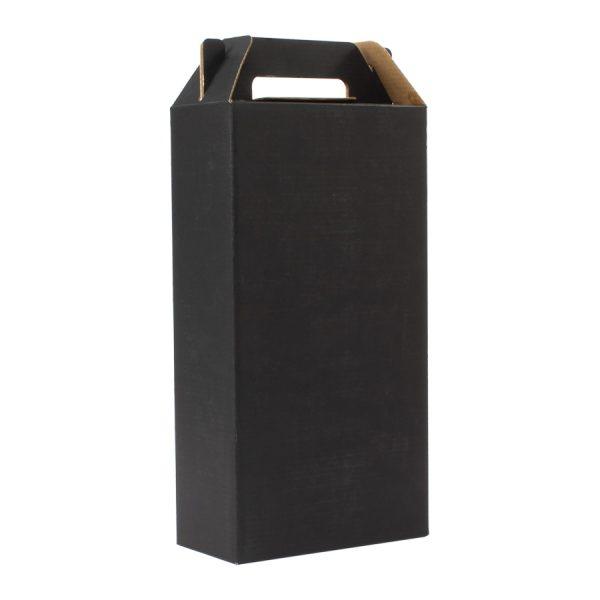Caja autoarmable con asas, para 2 botellas de Vino - Imagen 2