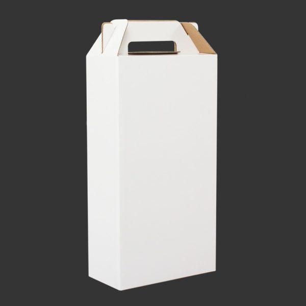 Caja autoarmable con asas, para 2 botellas de Vino - Imagen 3