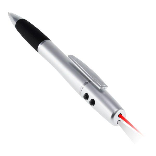 Bolígrafo plástico con LED y Puntero Láser - Imagen 2