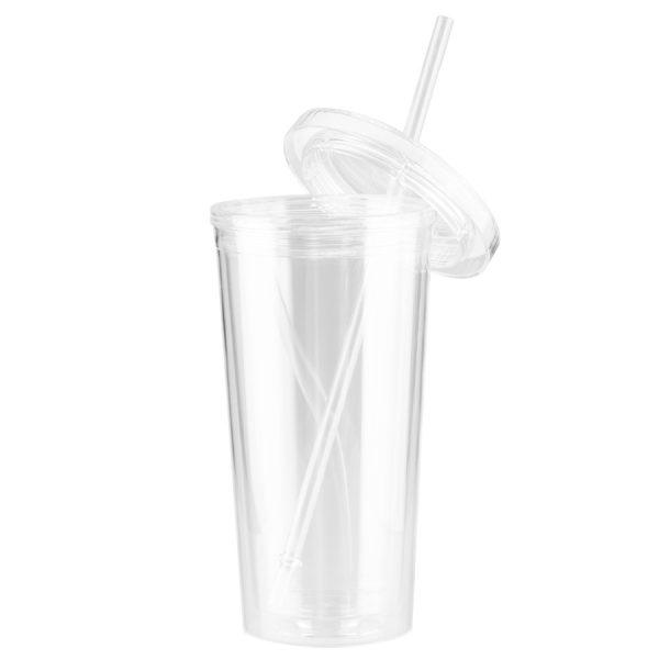 Vaso plástico doble pared aislante 600cc