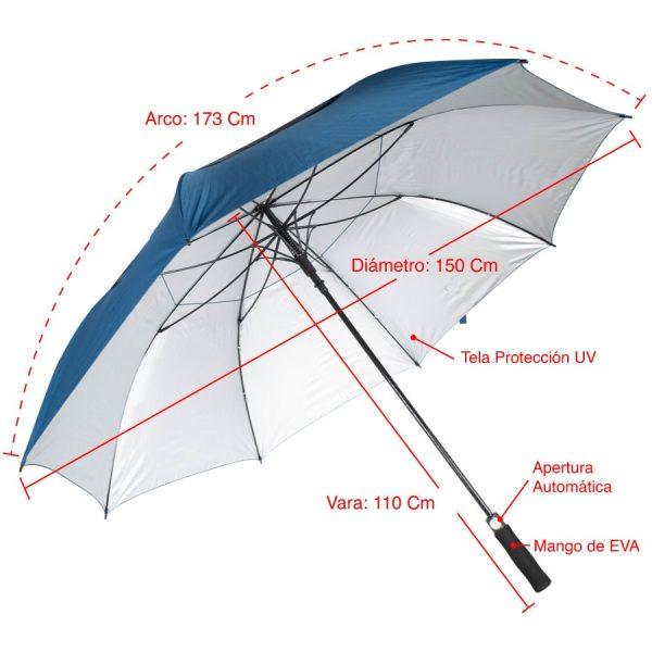 Paraguas Gigante de Golf WINDPROOF, tela UV - Imagen 2