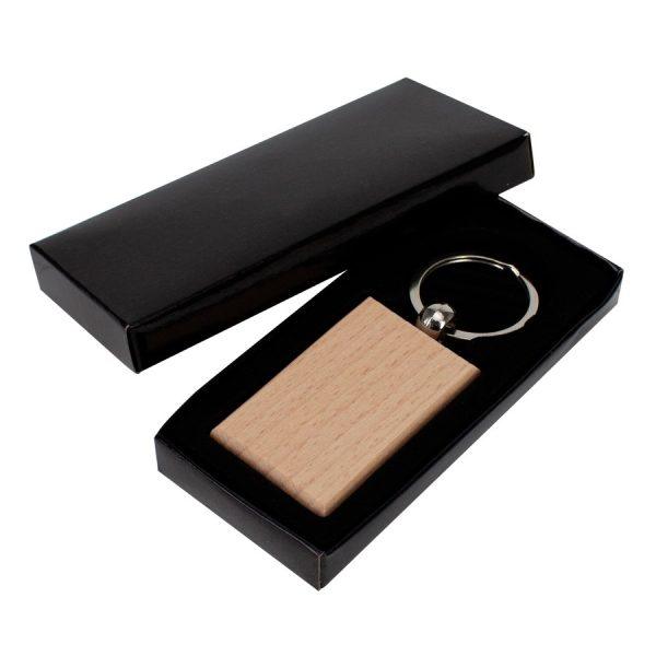 Llavero Rectangular de Madera - Imagen 2