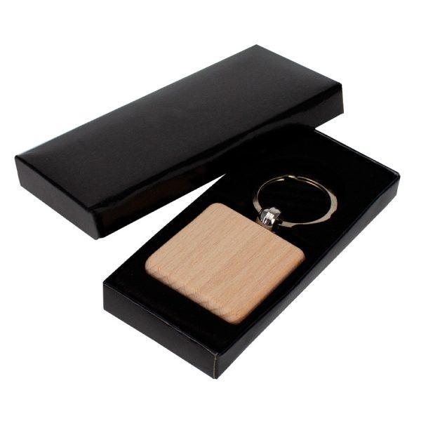 Llavero Cuadrado de Madera - Imagen 2