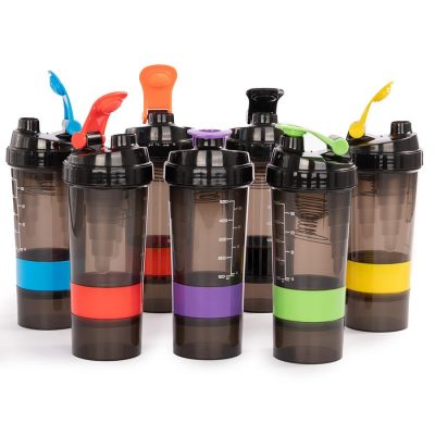 Vaso Gym para batidos proteína “SHAKE”, con 4 compartimentos.